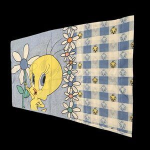 Vintage Tweety Bird Pillowcase 1998 Flower Looney Tunes 90S Kidcore 2 Sided
